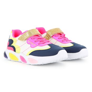 Girls Multi-Coloured Logo Trainers