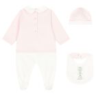 Baby Girls Pink & White Babygrow Gift Set, 2, hi-res