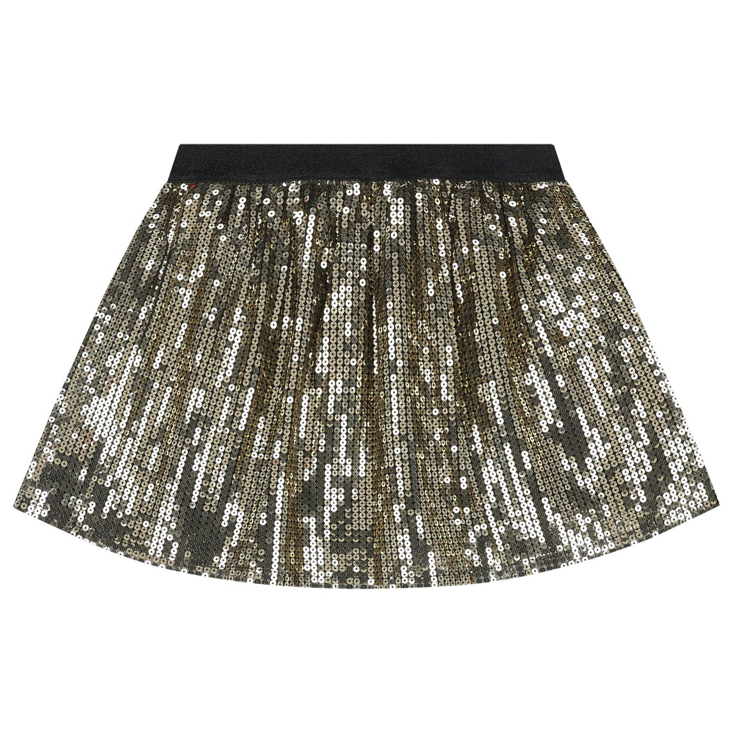 Girls Black & Gold Sequins Skirt, 1, hi-res image number null