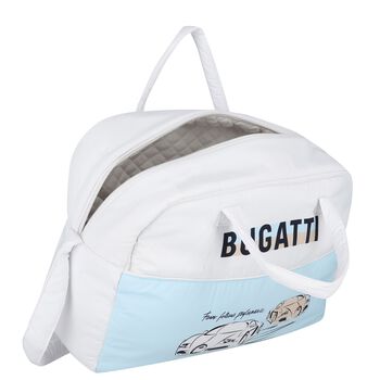 Baby Boys White & Blue Logo Changing Bag