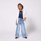 تي شيرت بنات بالشعار باللون الكحلي, 2, hi-res