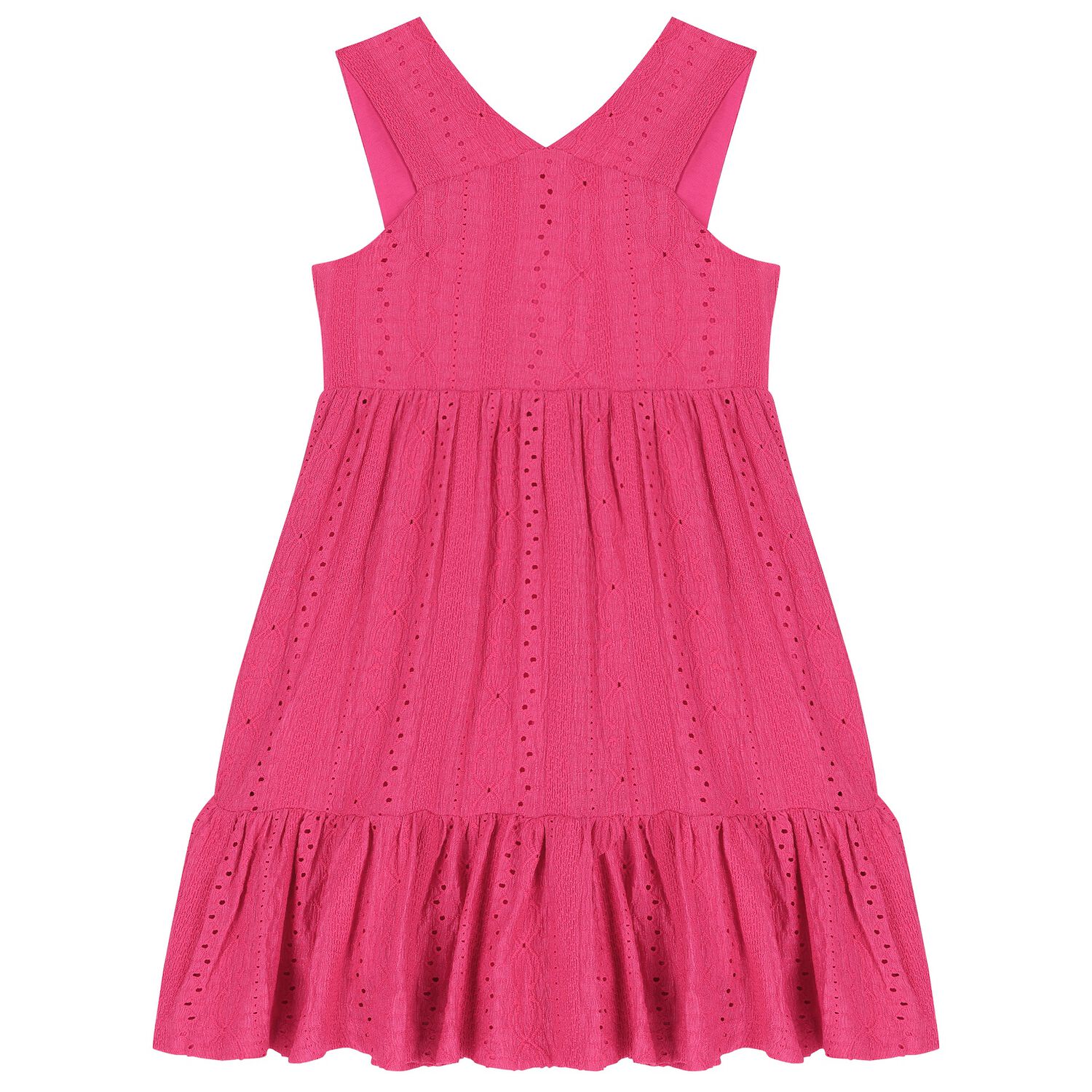Girls Pink Embroidered Dress, 1, hi-res image number null