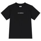 Boys Black Logo T-Shirt, 1, hi-res