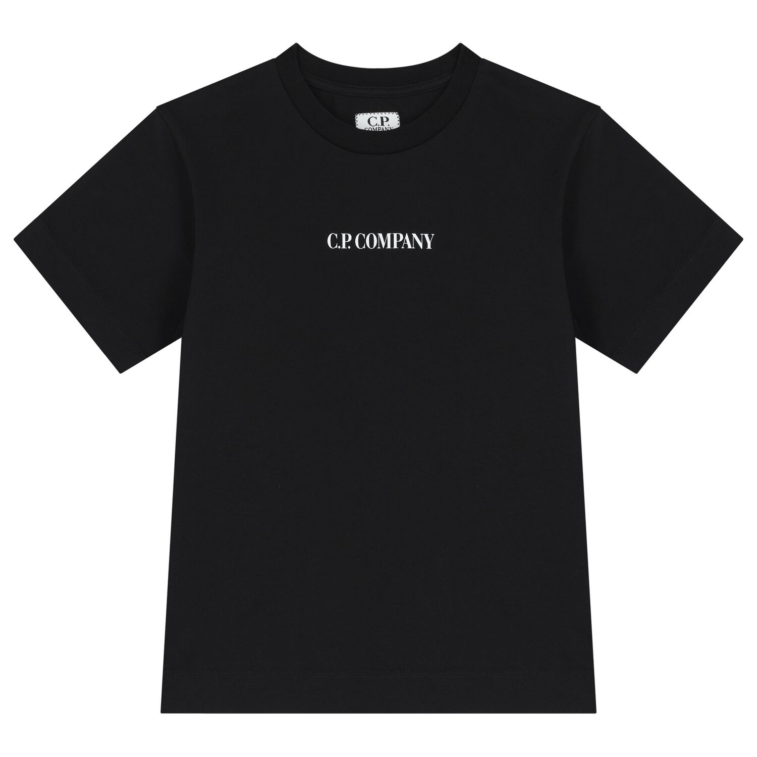 Boys Black Logo T-Shirt, 1, hi-res