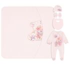 Baby Girls Pink Floral Babygrow Gift Set, 1, hi-res