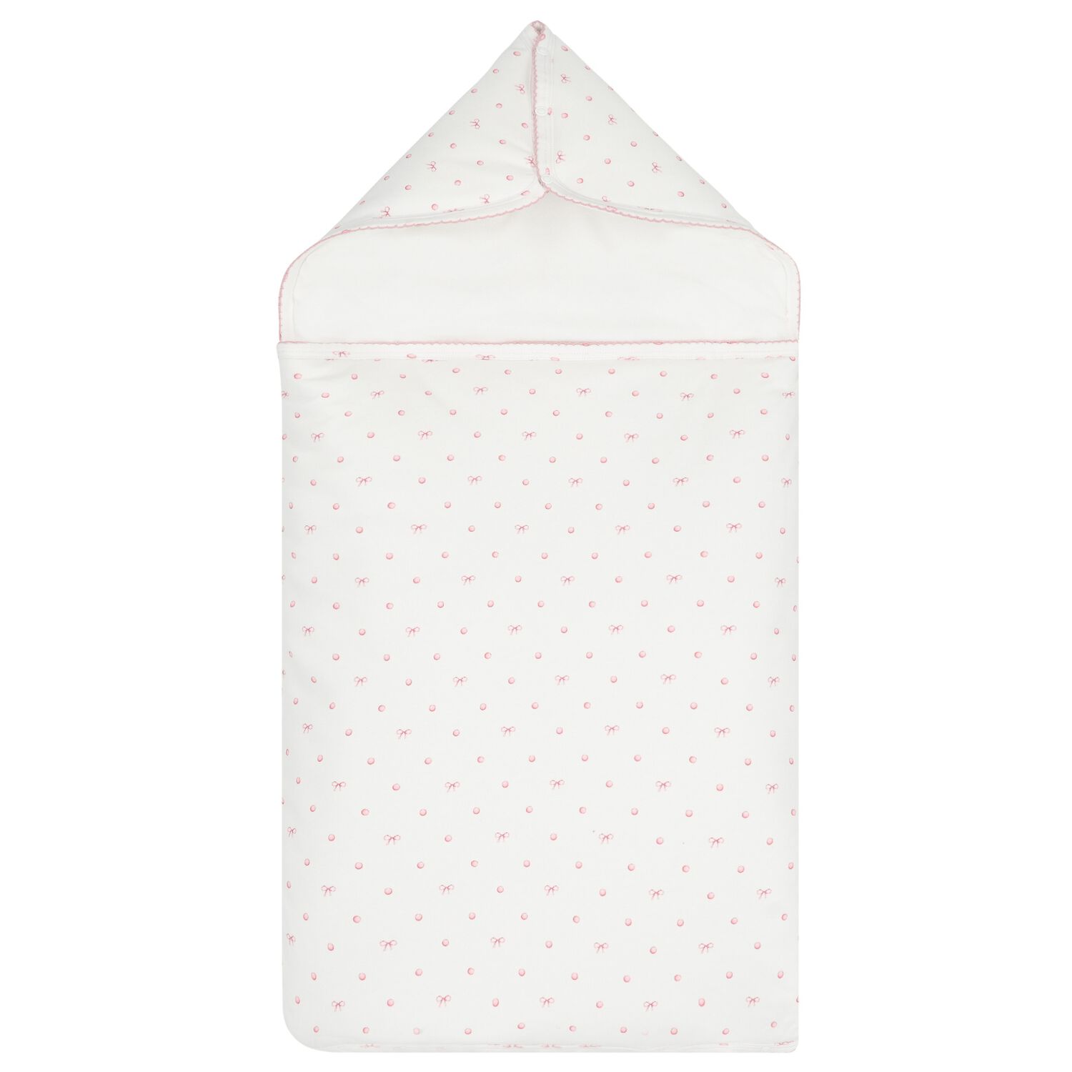 مدس بنات بفيونكه باللون الوردي والأبيض, 1, hi-res