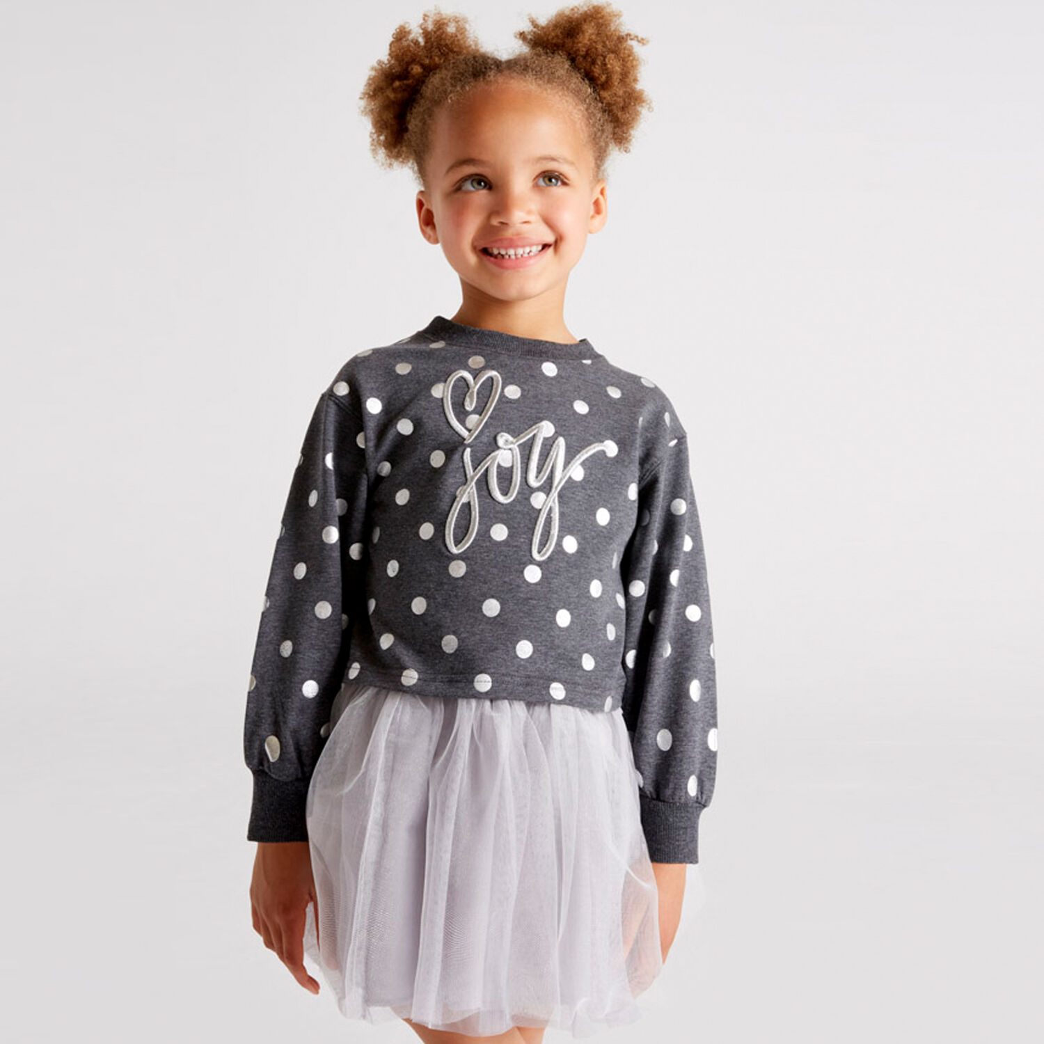 Girls Grey & Silver Skirt Set, 1, hi-res image number null