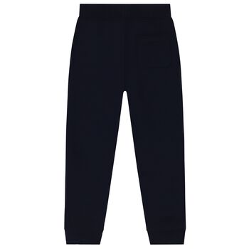 Boys Navy Blue Logo Joggers