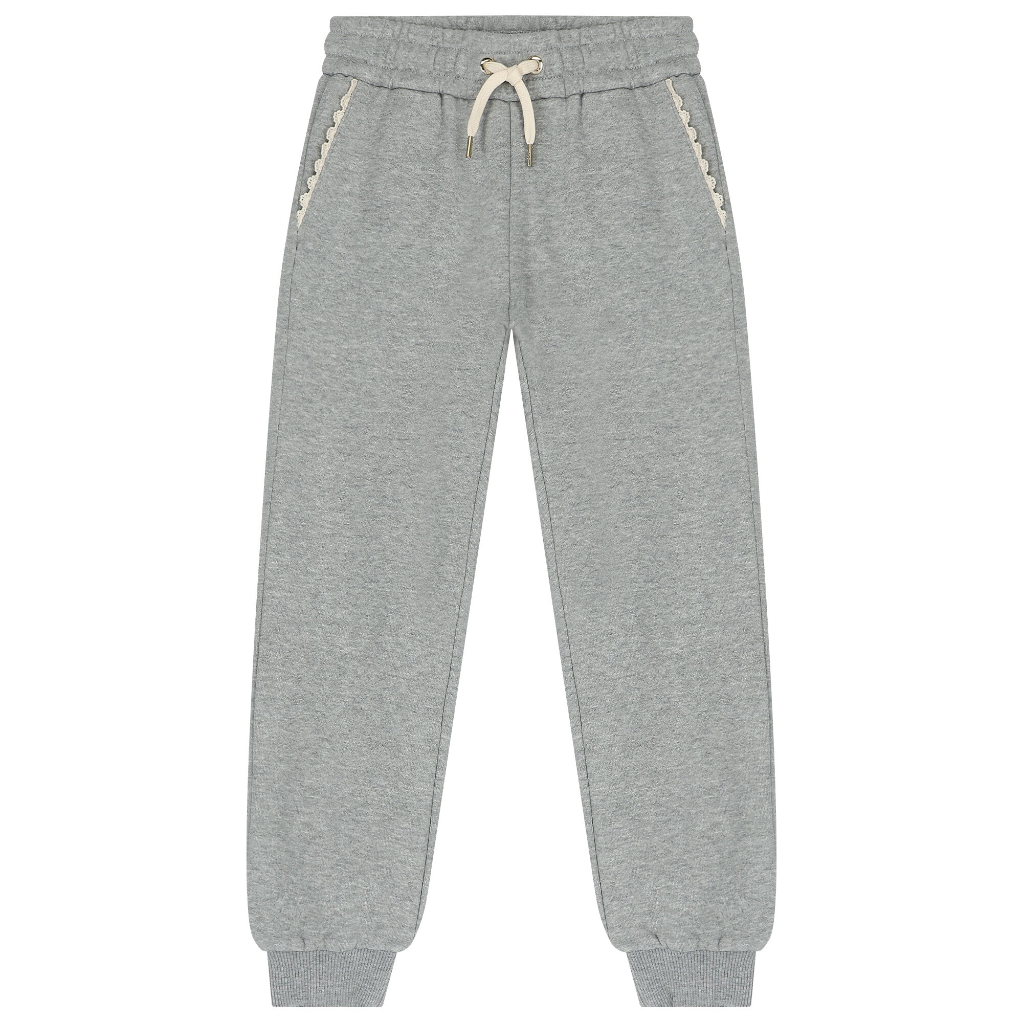 CHLOE Girls Grey Logo Joggers Junior Couture USA
