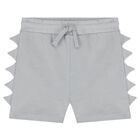 Younger Boys Grey Spike Shorts, 1, hi-res