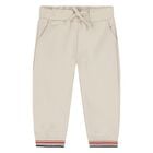 Younger Boys Red, Grey & Beige Puppy Tracksuit Set ( 3 Piece ), 1, hi-res
