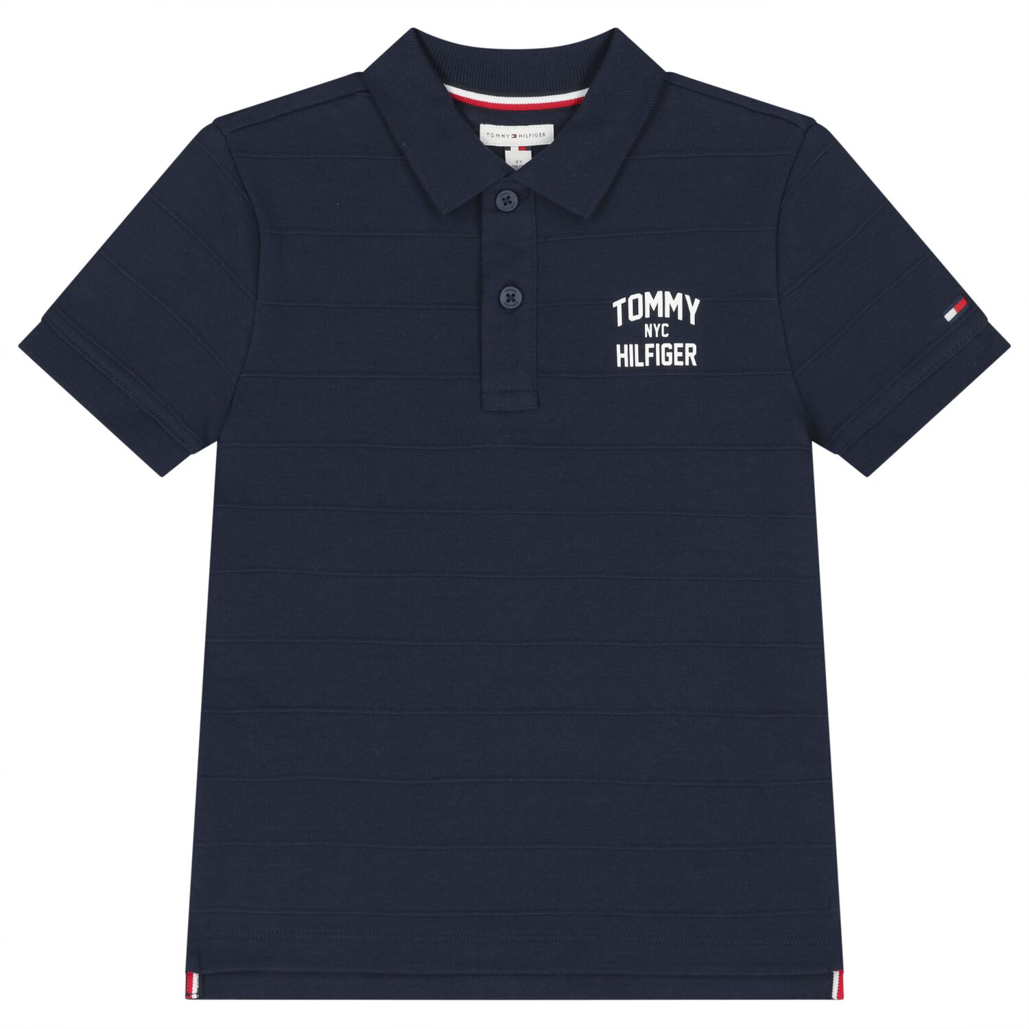 Boys Navy Blue Logo Polo Shirt, 1, hi-res