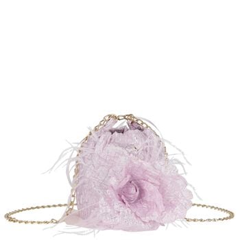 Girls Pink Feather Handbag