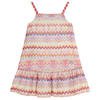 Girls Multi-Coloured Zigzag Dress