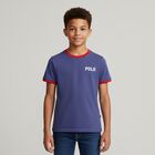 Boys Navy Blue Polo Logo T-Shirt, 1, hi-res