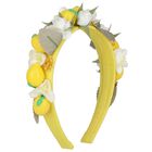 Girls Yellow Floral & Lemon Headband, 1, hi-res