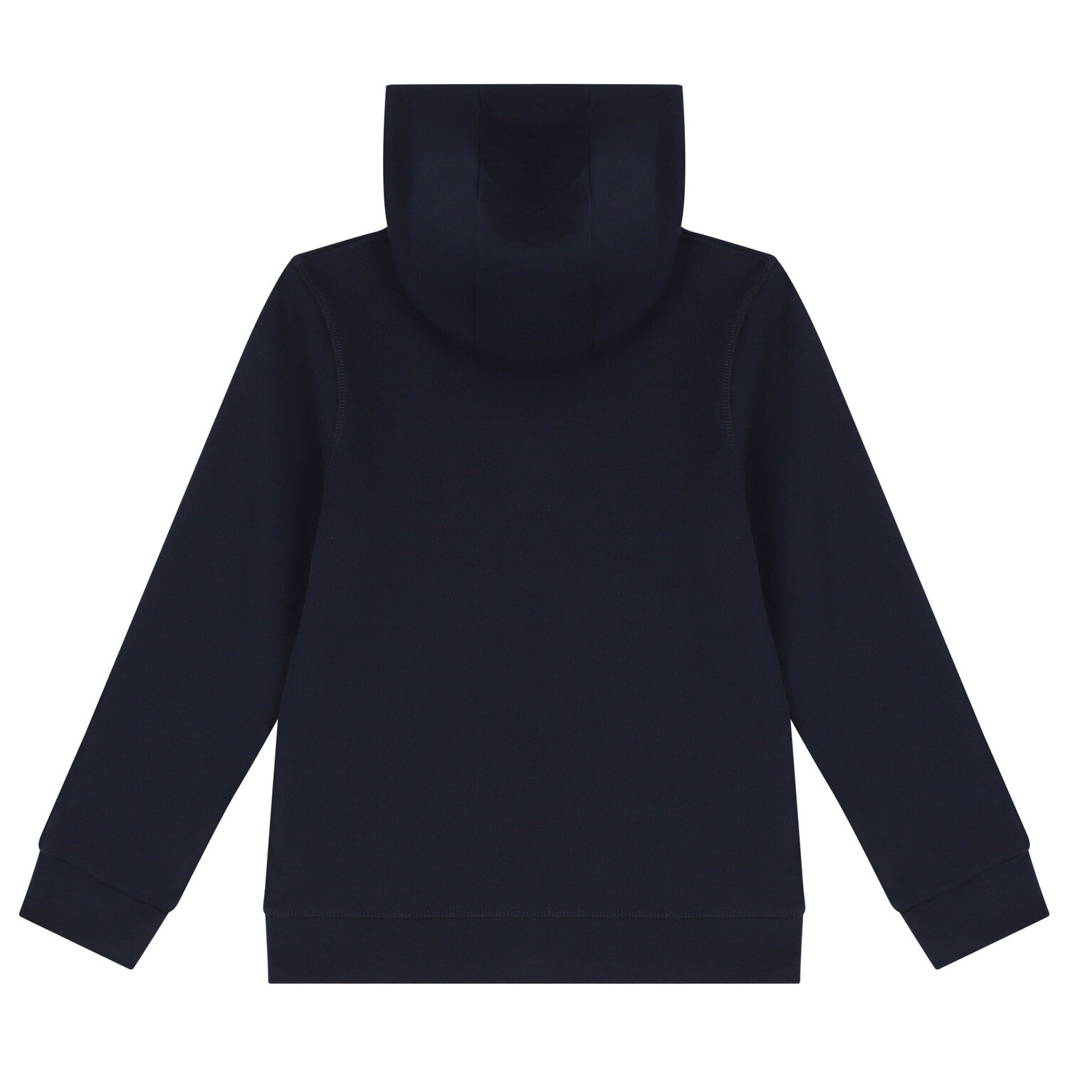 Boys Navy Blue Logo Hooded Zip Up Top, 1, hi-res image number null