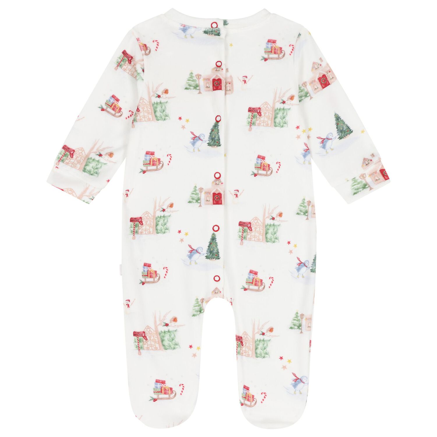 Baby Boys Ivory Christmas Babygrow, 1, hi-res image number null