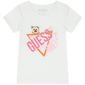 Girls White Logo T-Shirt
