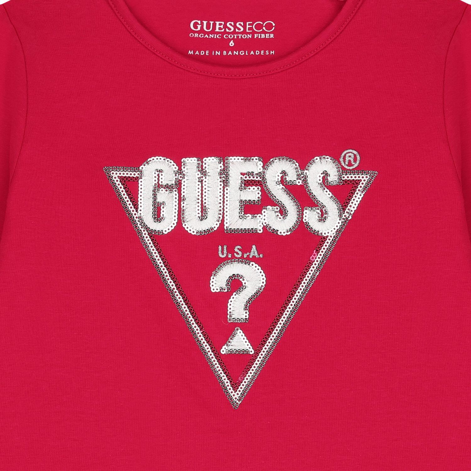 Girls Pink Logo Long Sleeve Top, 2, hi-res