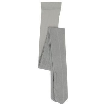Girls Grey Shimmer Tights