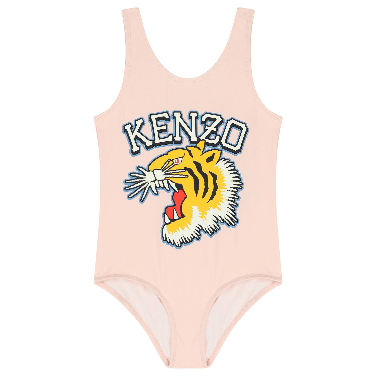 Girls Pink Varsity Tiger Swimsuit, 1, hi-res image number null
