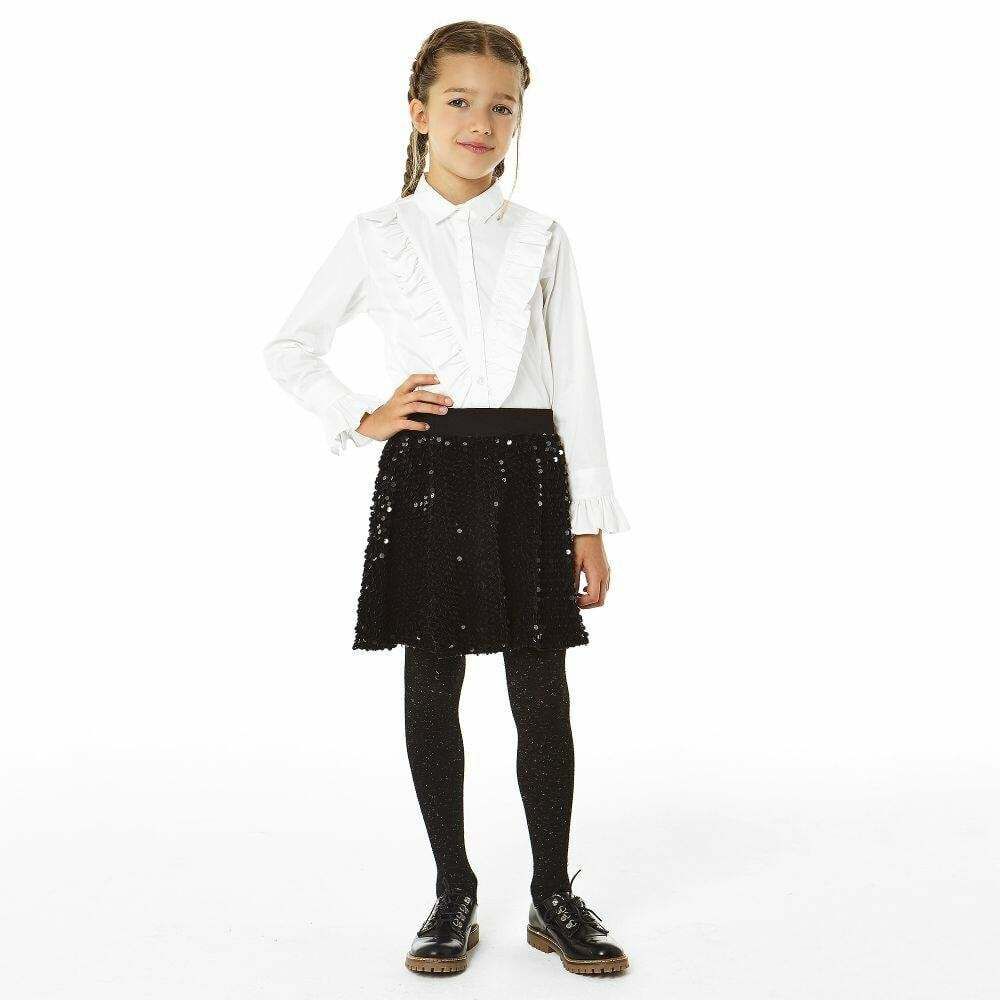 Black sequin hot sale skirt youth