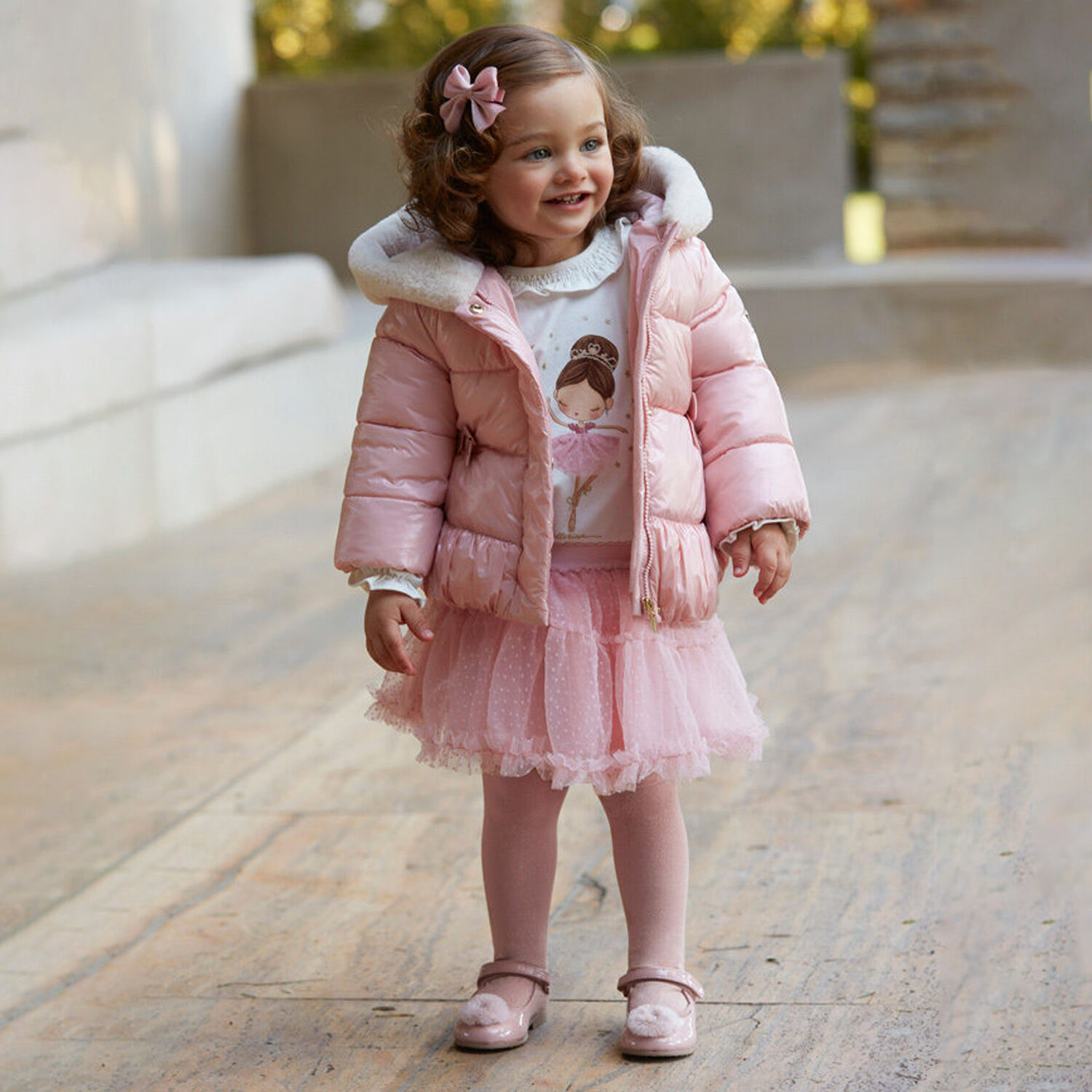 Younger Girls Pink Tulle Skirt, 1, hi-res image number null