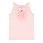 Girls Pink Tulle Ruffle Top, 1, hi-res