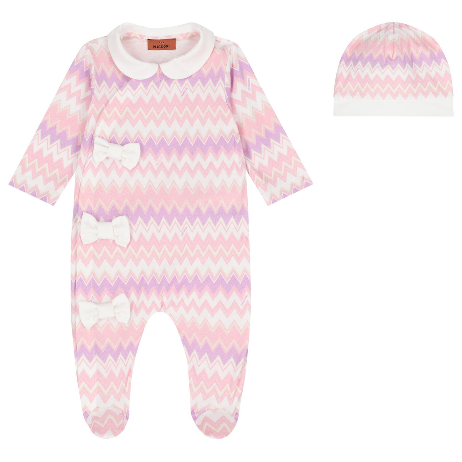 Baby Girls Pink Zigzag Babygrow Gift Set, 1, hi-res