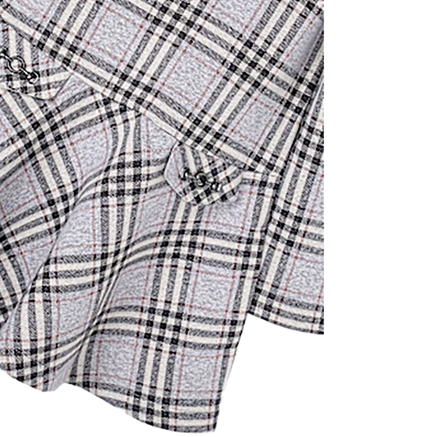 Girls Grey & Red Check Dress, 1, hi-res image number null