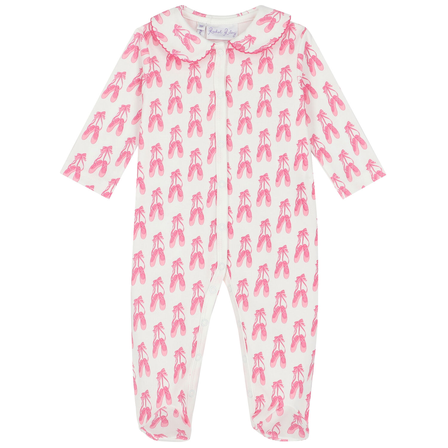 Baby Girls Ivory & Pink Babygrow, 1, hi-res image number null