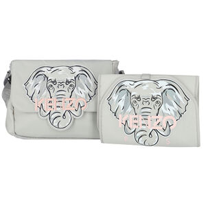 Baby Girls Grey Elephant Logo Changing Bag