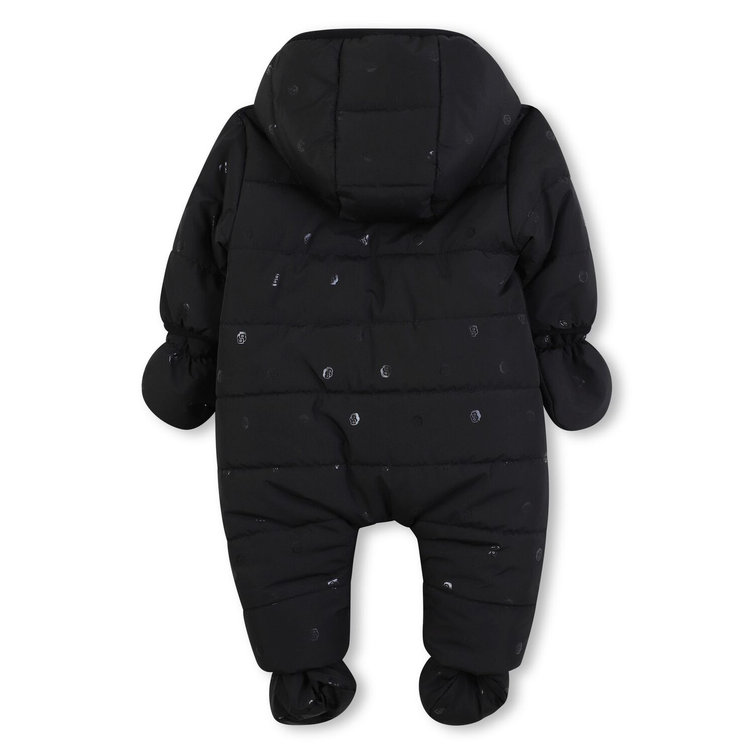 Baby Boys Black Logo Snowsuit, 1, hi-res image number null