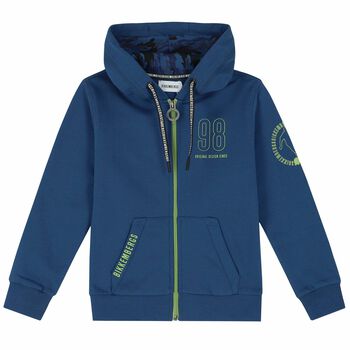Boys Blue Logo Zip up Top
