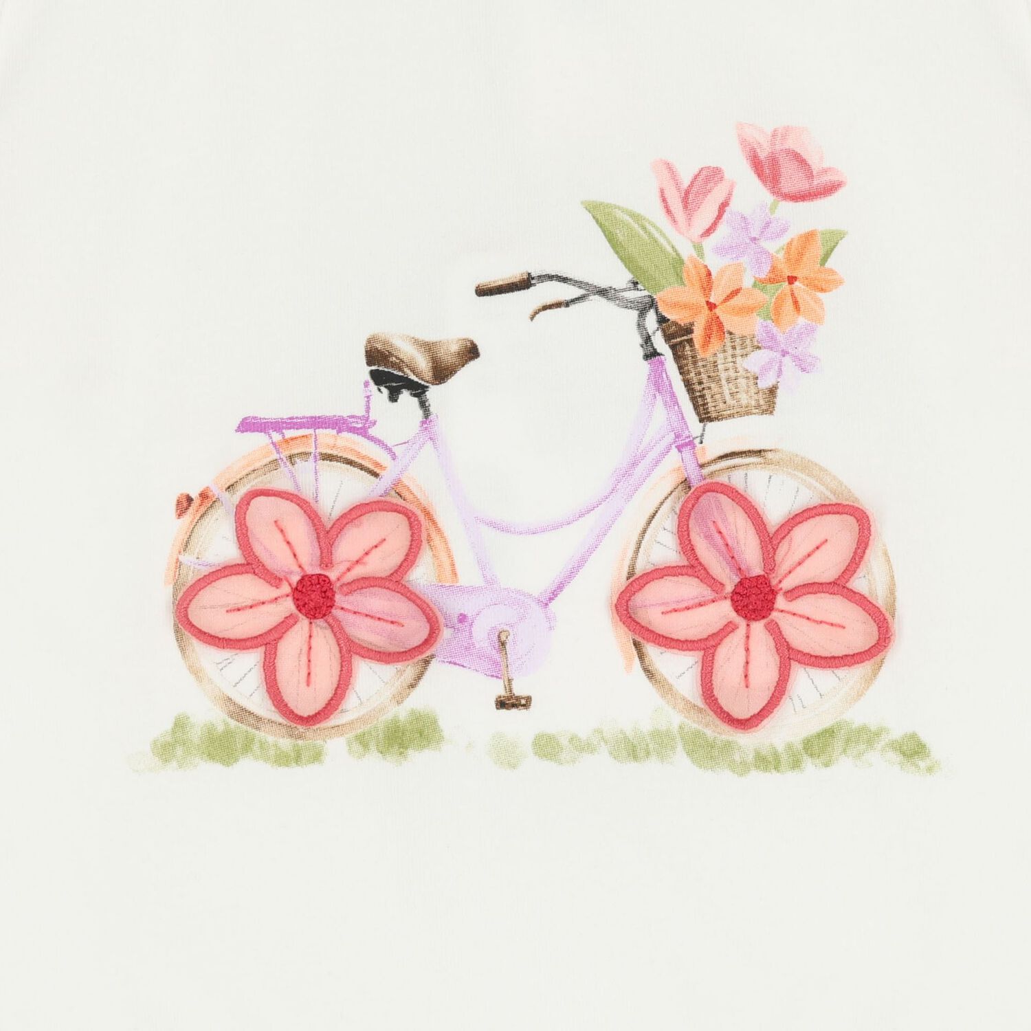 Younger Girls Ivory & Pink Floral Leggings Set, 1, hi-res