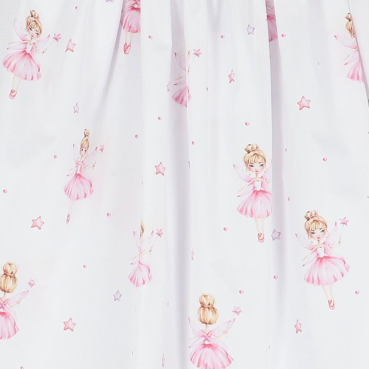 Girls White & Pink Ballerinas Beach Dress, 1, hi-res