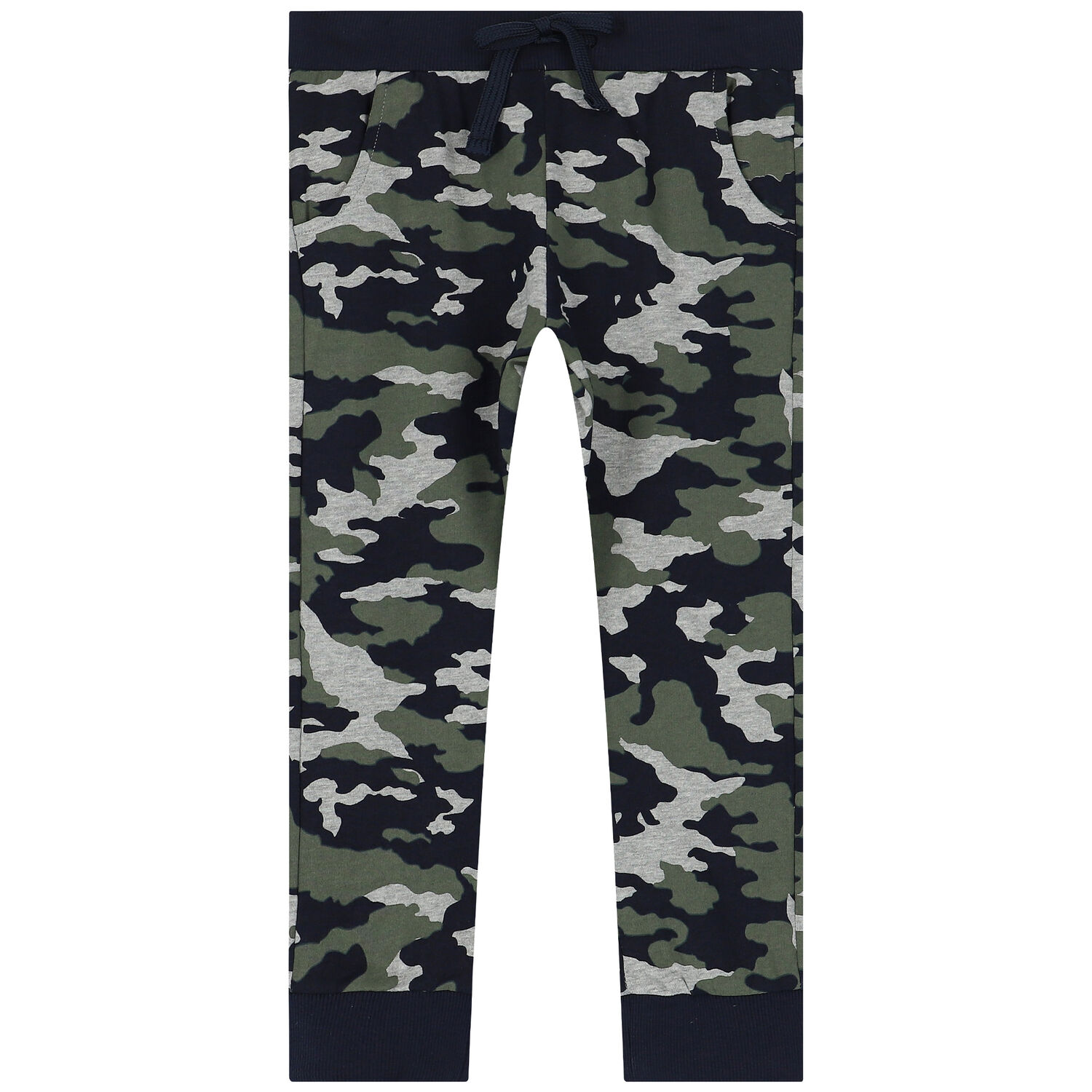 Boys Navy & Green Camouflaged Tracksuit, 1, hi-res image number null