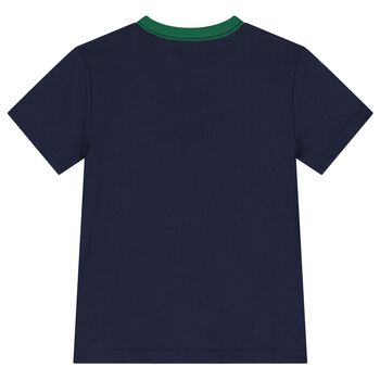 Boys Navy Blue Logo T-Shirt