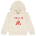 Younger Ivory Medusa Logo Hooded Top, 1, hi-res