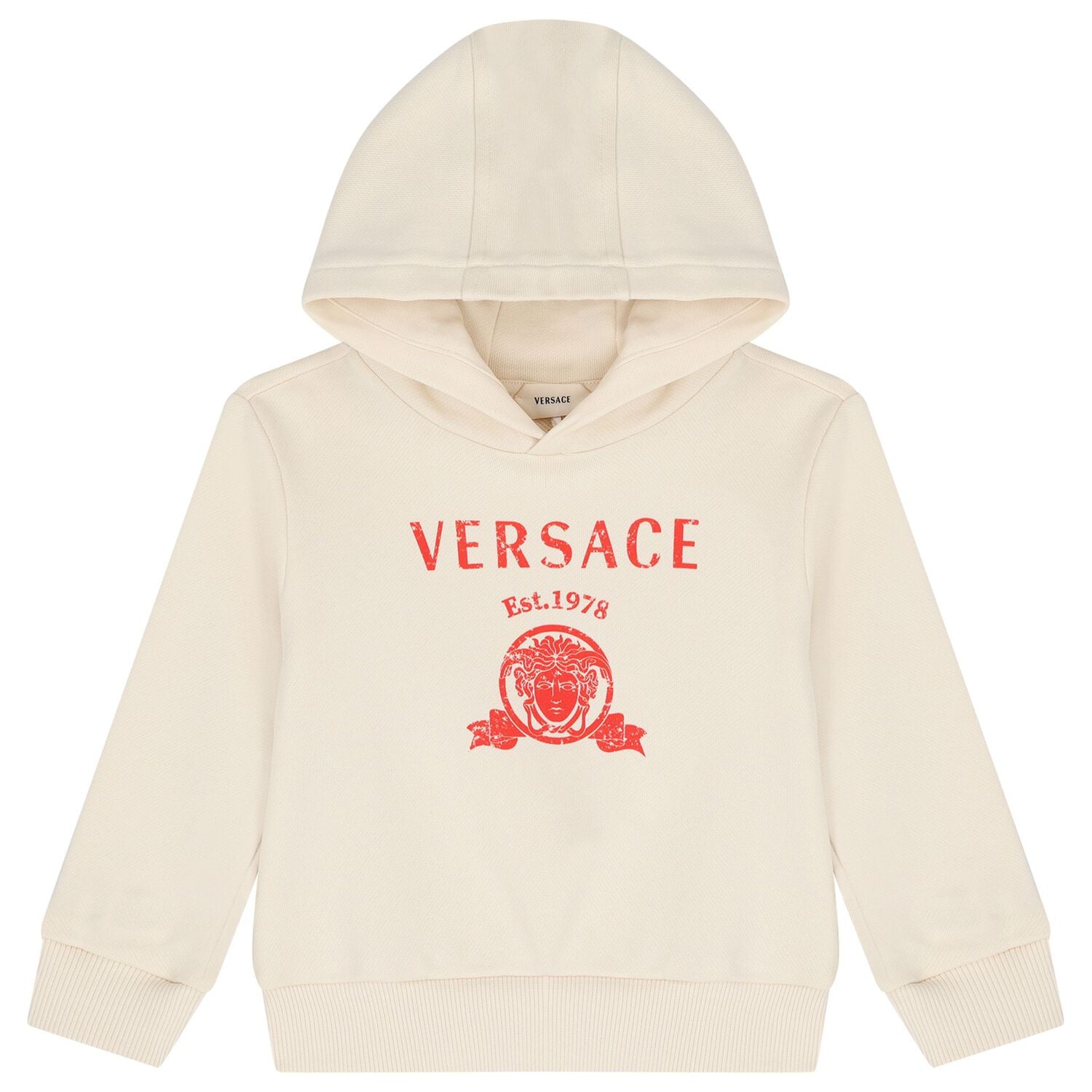 Younger Ivory Medusa Logo Hooded Top, 1, hi-res