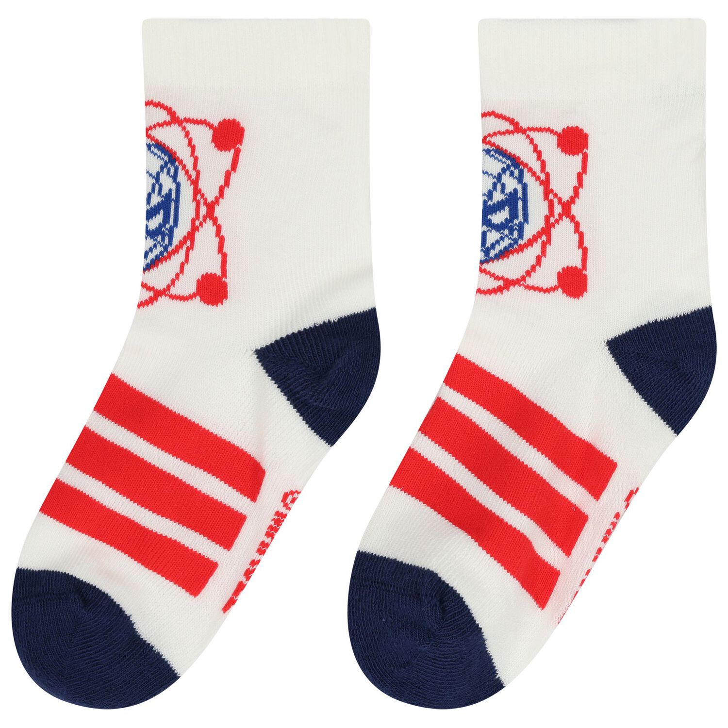 Boys Black & White Marvel Logo Socks ( 3-Pack ), 1, hi-res