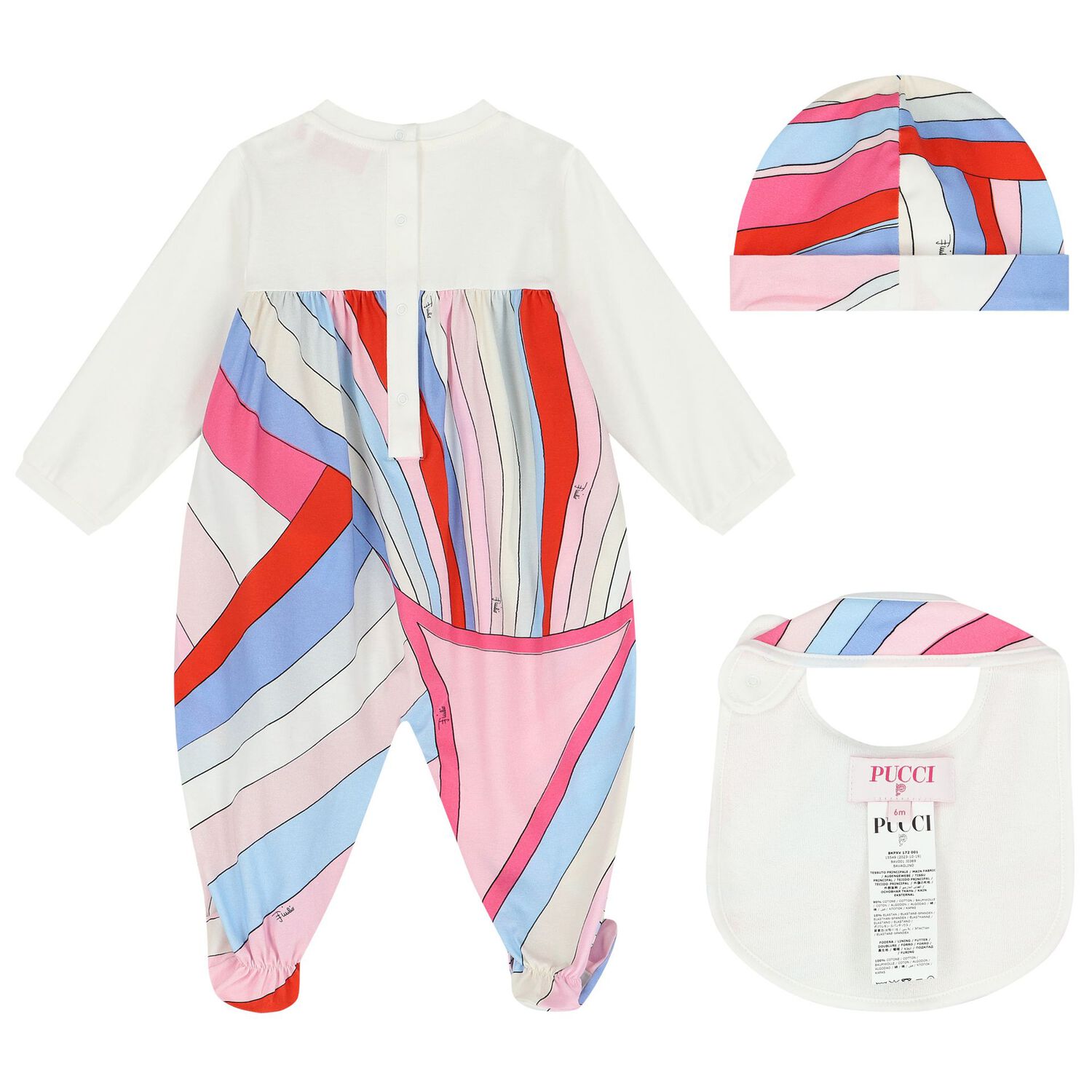 Baby Girls Multi-Coloured Iride Babygrow Gift Set, 1, hi-res