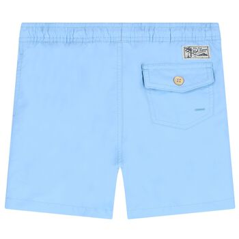 Boys Blue Logo Swim Shorts