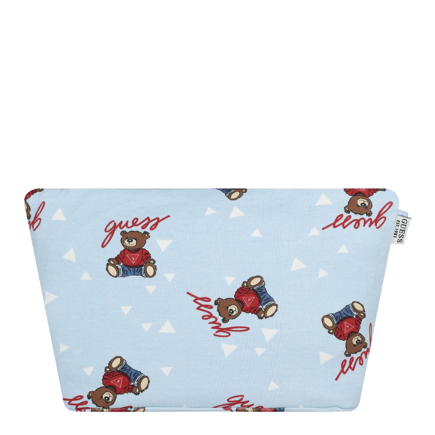 Baby Boys Blue & White Teddy Bear Logo Bodysuit Set, 2, hi-res