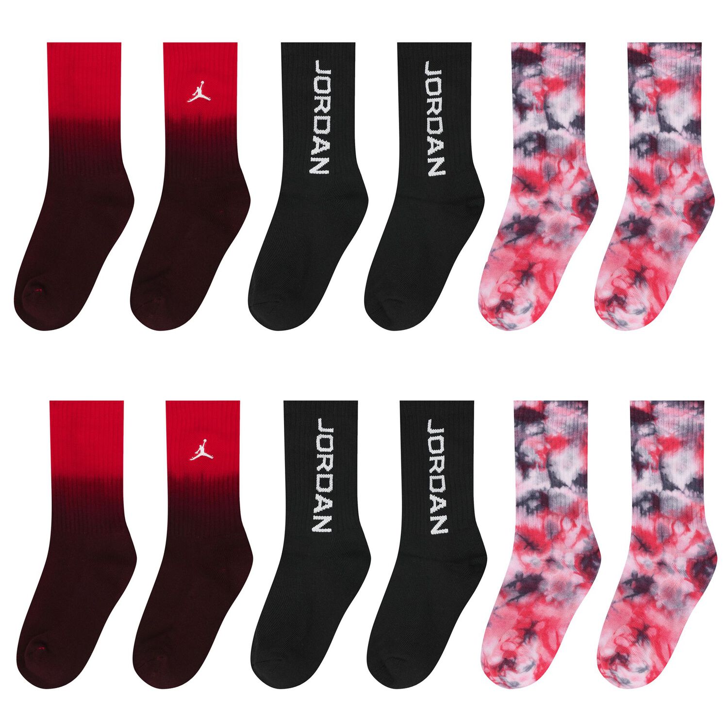 جوارب بالشعار جوردان الأحمر والأسود (عبوة من 3 قطع) , 1, hi-res image number null