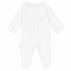 Baby White & Gold Logo Babygrow , 2, hi-res
