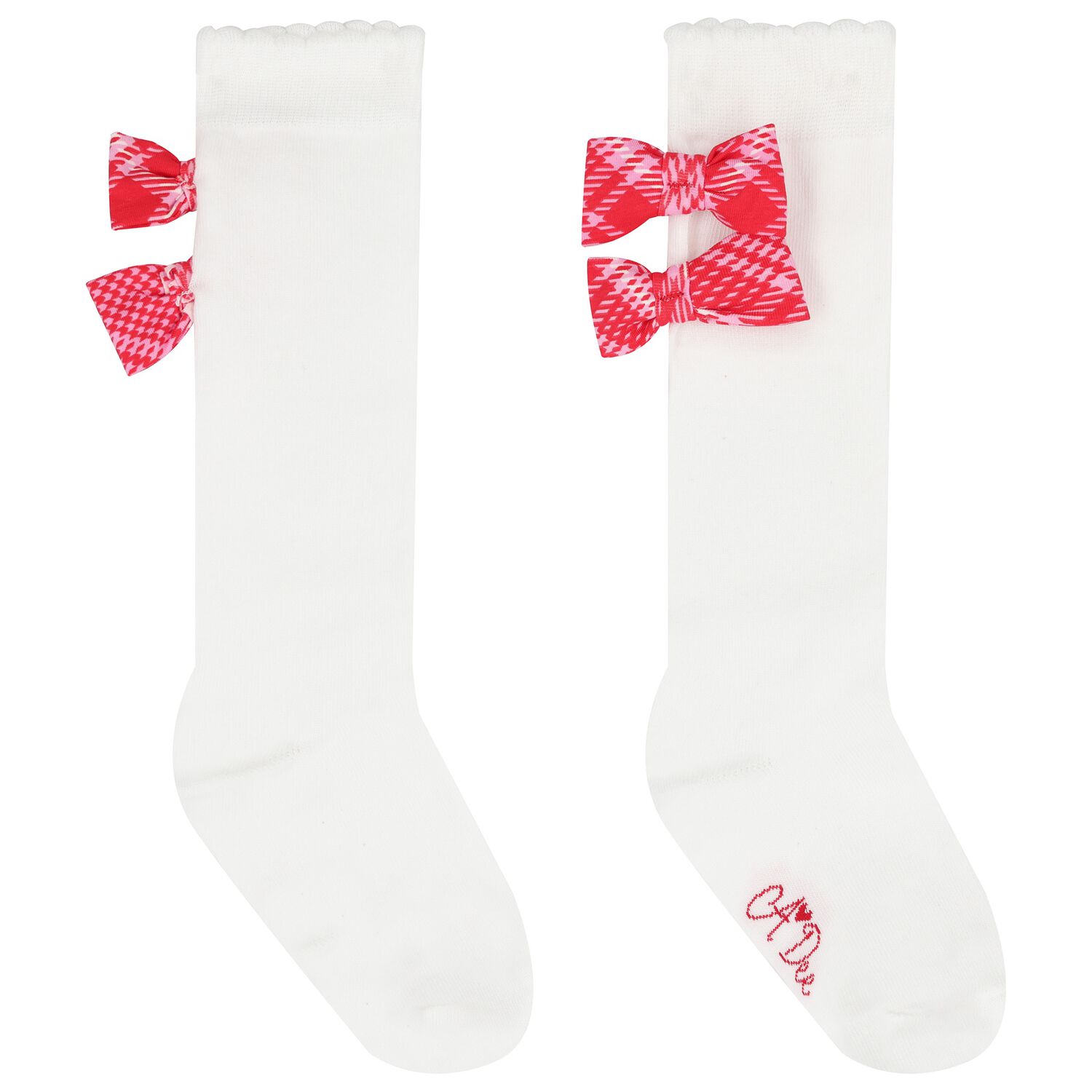 Girls White Bows Socks, 1, hi-res image number null