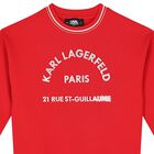 Girls Red Logo Dress, 1, hi-res