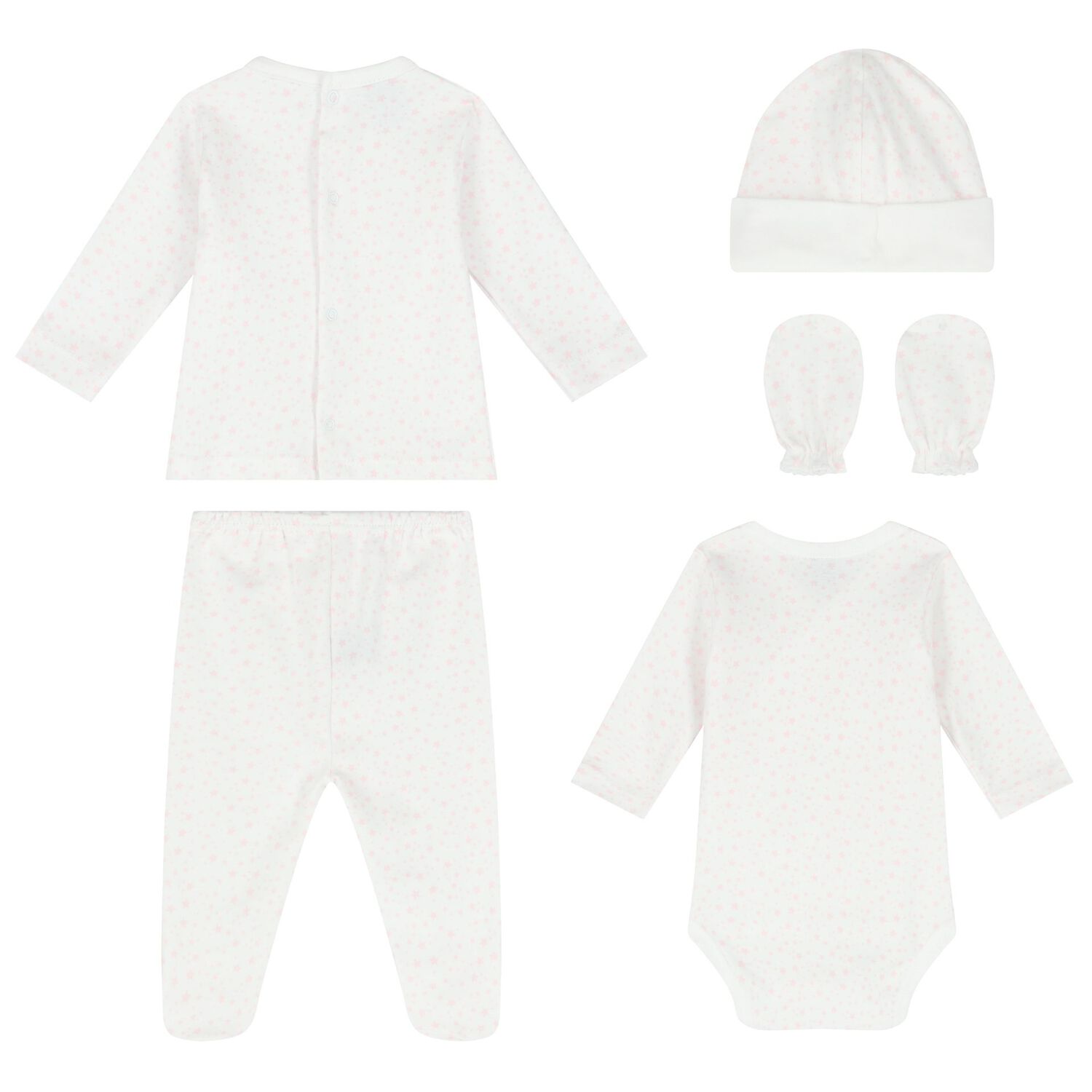 Girls White & Pink Stars Baby Gift Set, 3, hi-res image number null